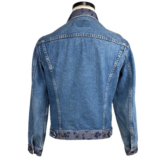 Vintage Levis Strauss & Co. 38R Denim Jacket With Custom Collar & Cuffs 80's - Picture 3 of 12